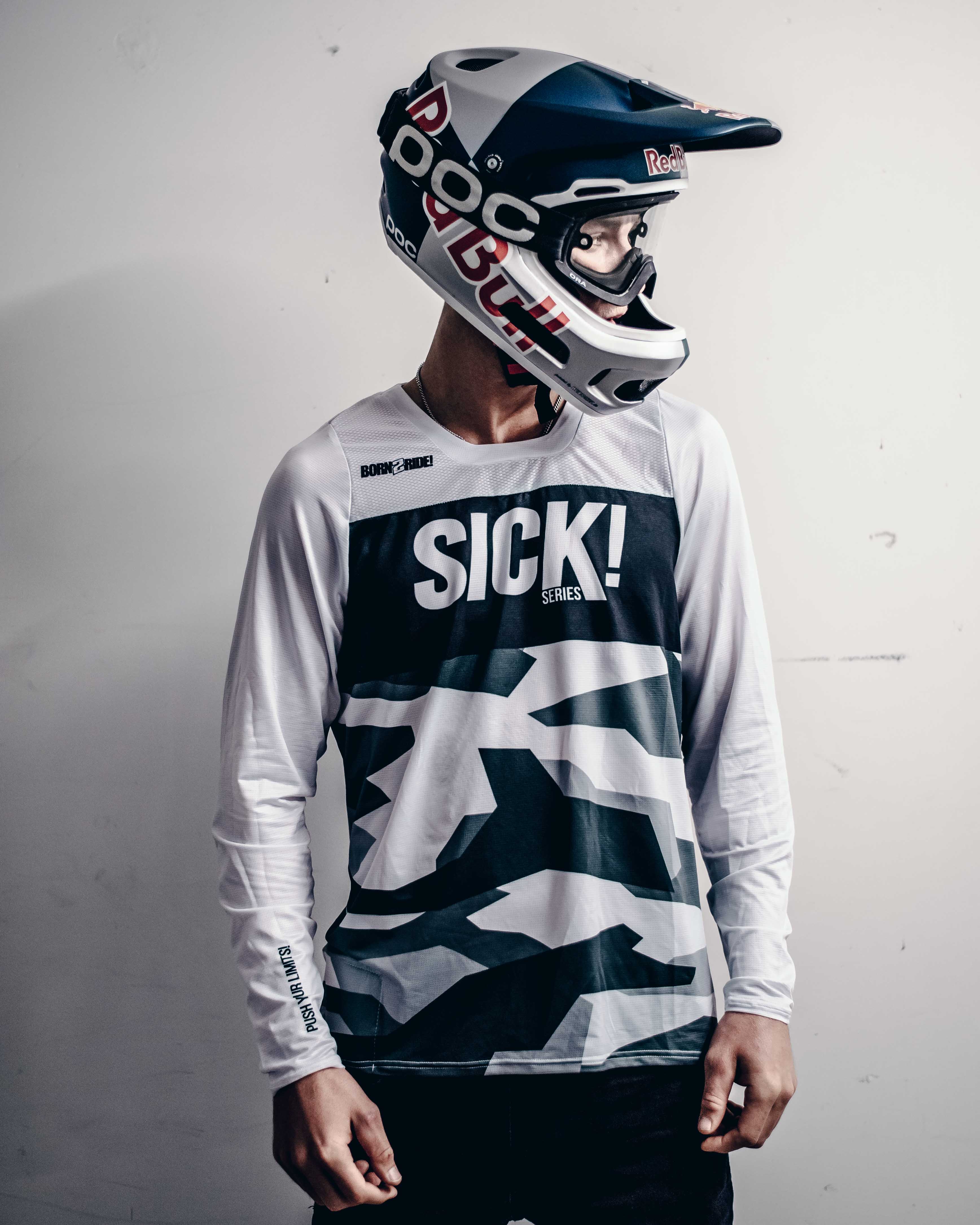 hente Til Ni til stede Sick Series: Limited White Camo Jersey